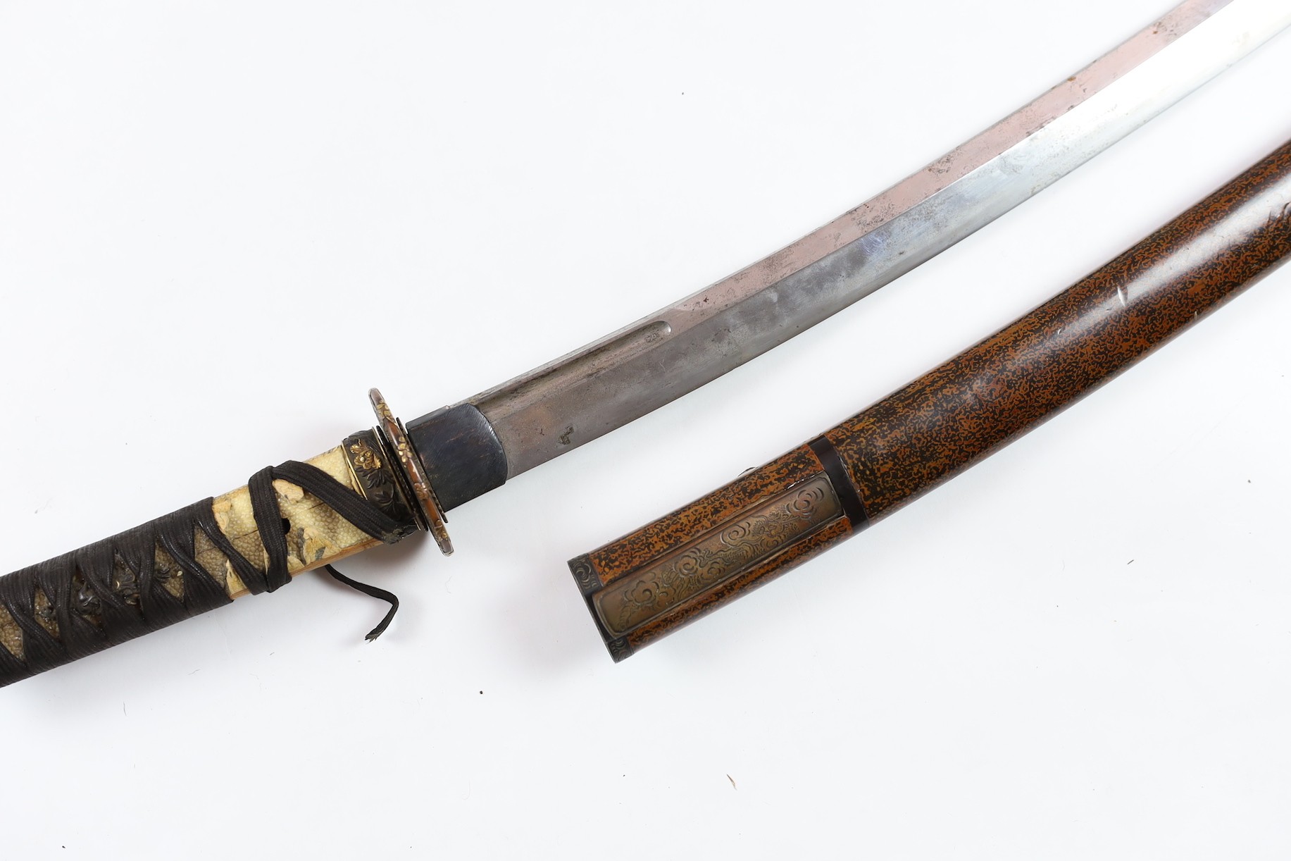 A Japanese wakizashi, the tang signed Yoshitake